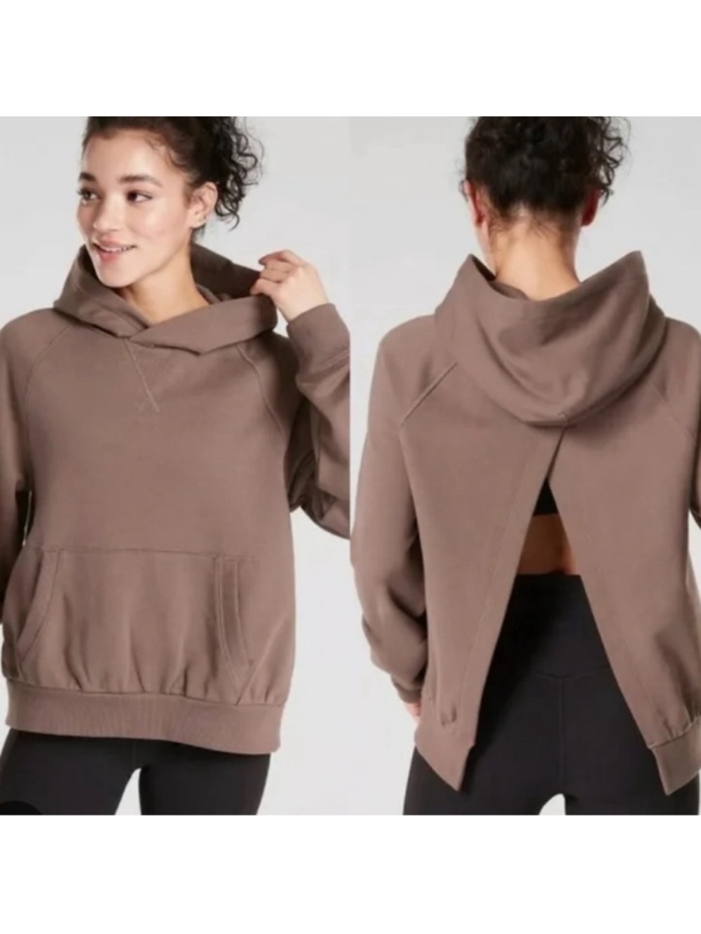 Athleta Moonrise Hoodie Mineral Brown size large
